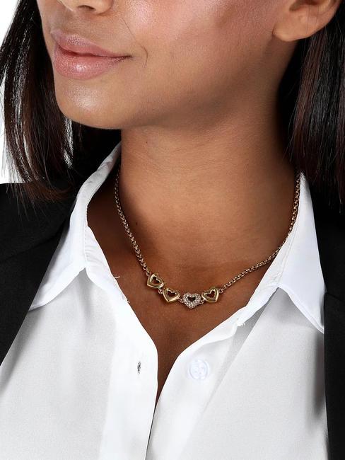 BAGLIORI Halskette mit 4 Herzen Gold - Halsketten