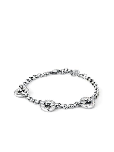 BAGLIORI Armband mit 3 Anhängern und Zirkonen SILBER - Armbänder