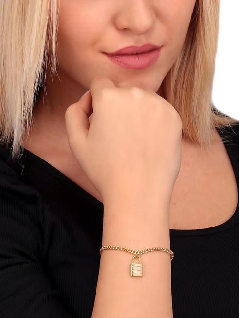ABBRACCIO Charm-Armband mit Vorhängeschloss Gold - Armbänder