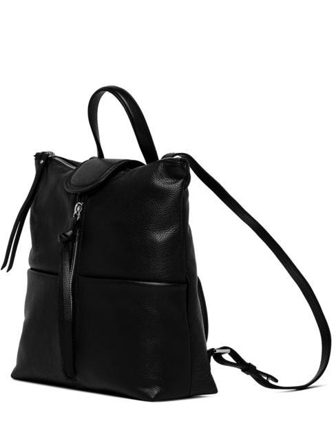 GIADA Lederrucksack f&uuml;r Damen Schwarz - Damentaschen