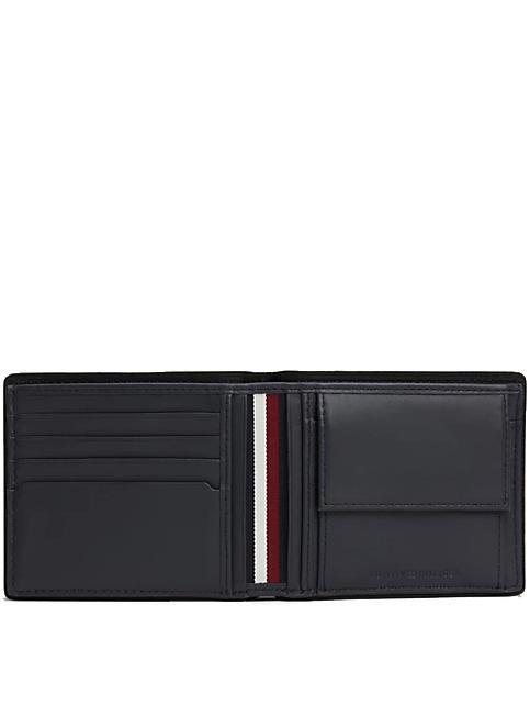 Tommy Hilfiger Casual Herren-Geldbörse Aus Leder Raum Blau  