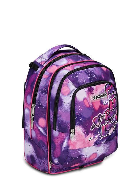 DETACH BUBBLE STREET Abnehmbarer Doppel-Rucksackwagen ROSA VIOLETT - Rucks&auml;cke mit Trolleyfunktion