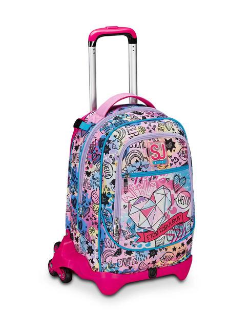 COLORJAM 3-in-1-Trolley-Rucksack, abnehmbar IBIS ROSE - Rucksäcke mit Trolleyfunktion