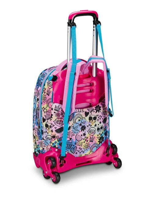 COLORJAM 3-in-1-Trolley-Rucksack, abnehmbar IBIS ROSE - Rucksäcke mit Trolleyfunktion