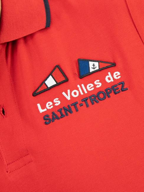 SAINT-TROPEZ Kurzarm-Poloshirt aus Baumwolle Rot - Herren-Polo-Shirts/Herren-Polo-Shirt/Herrenpoloshirt/Herrenpoloshirts