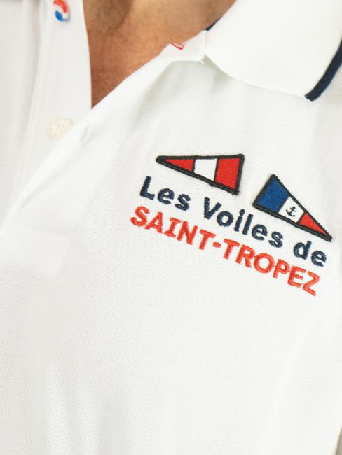 SAINT-TROPEZ Kurzarm-Poloshirt aus Baumwolle Weiß - Herren-Polo-Shirts/Herren-Polo-Shirt/Herrenpoloshirt/Herrenpoloshirts