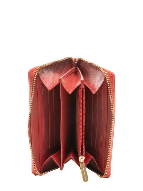 RB WALLET Portemonnaie mit umlaufendem Rei&szlig;verschluss rot - Brieftaschen Damen