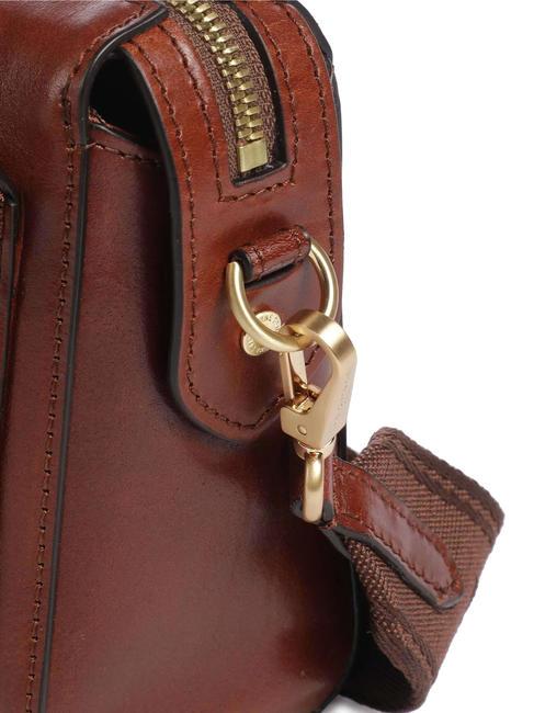 FRIDA Mini-Umhängetasche aus Leder BRAUN - Damentaschen