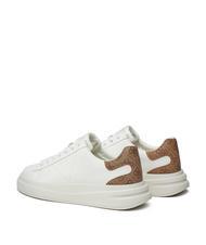 GUESS ELBA  Turnschuhe wei&szlig;brauner Ocker - Herrenschuhe - 3