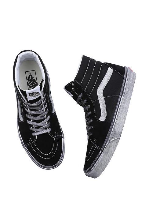 UA SK8-HI Ledersneaker betont schwarz/weiß - Schuhe Unisex