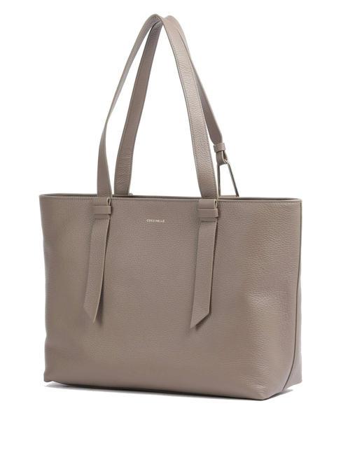 MALORY  Schulter-Shopper aus Leder warmes Taupe - Damentaschen