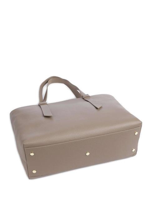 MALORY  Schulter-Shopper aus Leder warmes Taupe - Damentaschen