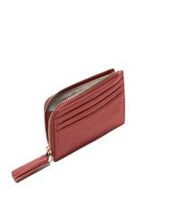 COCCINELLE TASSEL Kartenetui mit Rei&szlig;verschluss aus geh&auml;mmertem Leder Brandy - Brieftaschen Damen - 2