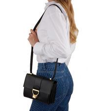 COCCINELLE ARLETTIS Handtasche aus gehämmertem Leder Schwarz - Damentaschen - 4