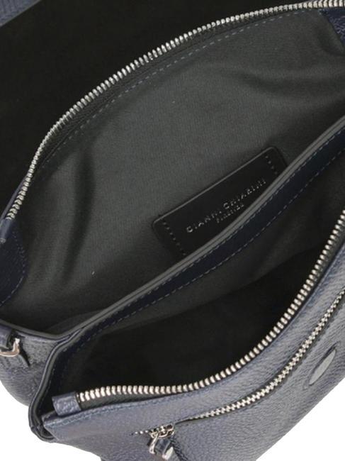 THREE Umhängetasche aus Leder NAVY BLAU - Damentaschen