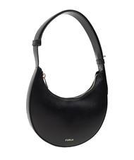 FURLA DELIZIA  Mini-Umhängetasche aus Leder Schwarz - Damentaschen - 2
