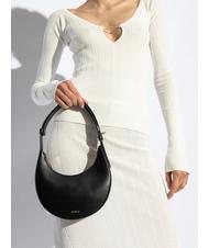 FURLA DELIZIA  Mini-Umhängetasche aus Leder Schwarz - Damentaschen - 5