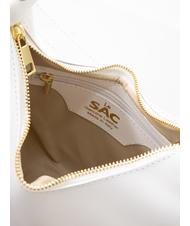 LESAC TULIPANO Umh&auml;ngetasche mit Schultergurt aus Leder optisches Wei&szlig; - Damentaschen - 6