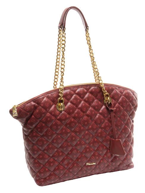 HERITAGE Quilted Schulter-Shopper Burgund - Damentaschen