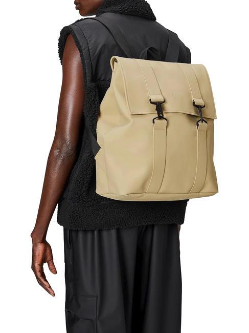 MSN BAG Wasserdichter City-Rucksack Sand - Rucksäcke für Schule &amp; Freizeit