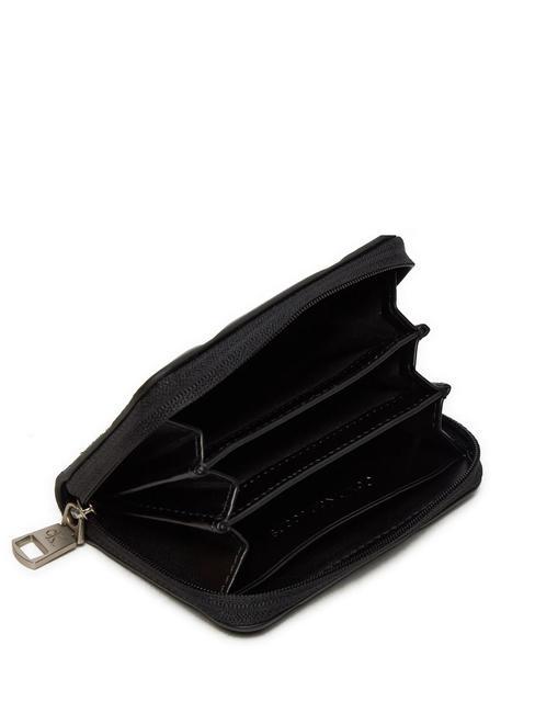 LINE QUILT Kleine Geldbörse mit umlaufendem Reißverschluss pvh schwarz - Brieftaschen Damen