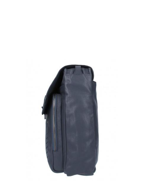 CAMPIONARIO -  NABUCCO Aktentasche aus Leder, 15,6-Zoll-PC-Halter Blau - Arbeitstaschen