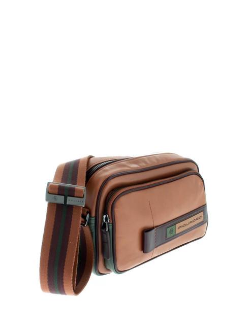 CAMPIONARIO -  FEBO Ledertasche BEIGE / GR&Uuml;N - Umh&auml;ngetaschen Herren