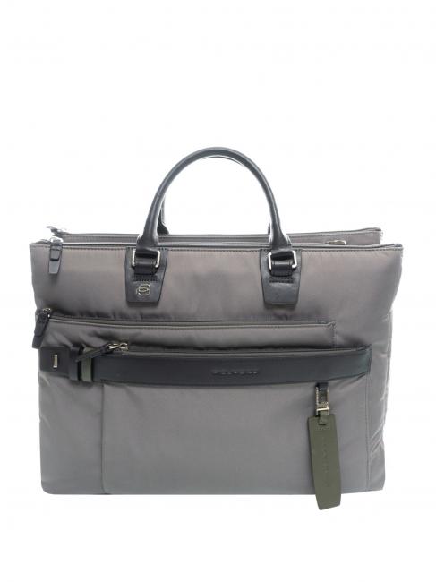 CAMPIONARIO - HEXAGON  15,6-Zoll-Laptop-Aktentasche mit Schultergurt GRAU - Arbeitstaschen