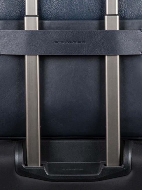 CAMPIONARIO - LINE Aktentasche aus Leder f&uuml;r 15,6" Stk Blau - Arbeitstaschen