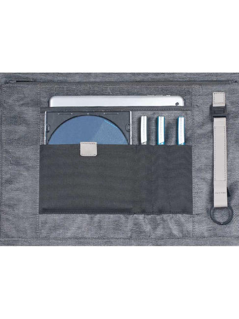 PULSE PLUS Aktentasche aus Leder f&uuml;r PC 14 "/ Tablet 10" Blau - Arbeitstaschen