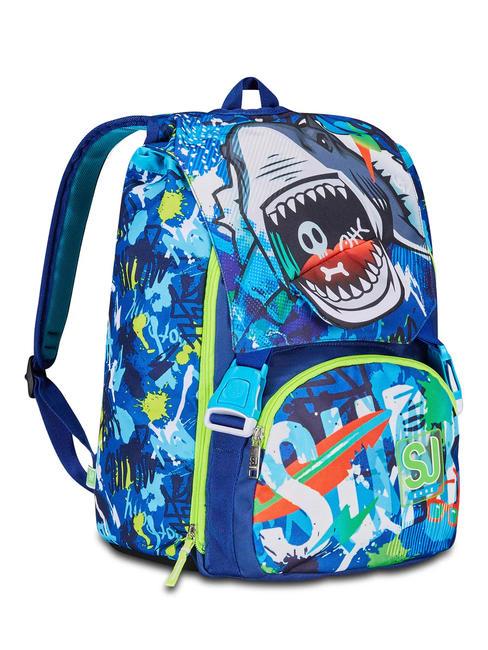 SHARKSTORY Doppelter Rucksack BLAUER DRUCK - Taschen und Accessoires f&uuml;r Kids