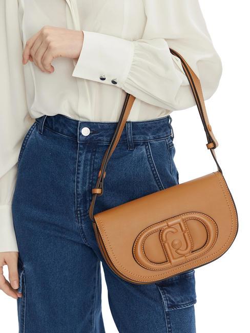 DEUZIA Umh&auml;ngetasche mit Klappe leichtes Leder - Damentaschen