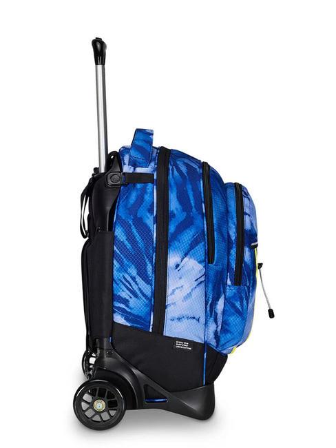 PLUS GRS FANTASY Abnehmbarer Trolley-Rucksack blauer Shibori - Rucks&auml;cke mit Trolleyfunktion