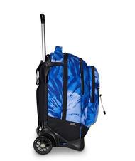 INVICTA PLUS GRS FANTASY Abnehmbarer Trolley-Rucksack blauer Shibori - Rucks&auml;cke mit Trolleyfunktion - 3