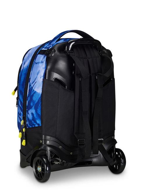 PLUS GRS FANTASY Abnehmbarer Trolley-Rucksack blauer Shibori - Rucks&auml;cke mit Trolleyfunktion