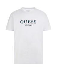 GUESS SS CN Baumwoll t-shirt purweiß - Herren-T-Shirts - 3