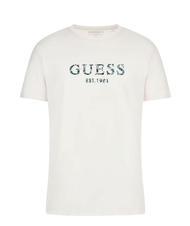 GUESS SS CN IRIDESCENT T-Shirt aus Stretch-Baumwolle purweiß - Herren-T-Shirts - 4