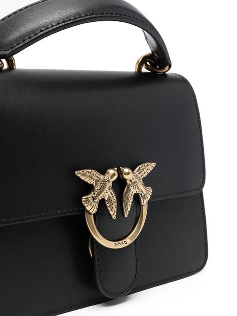 MINI LOVE BAG Tasche mit Griff schwarz-antikgold - Damentaschen