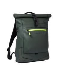 PIQUADRO CORNER SPECIALE GOMMATO Rolltop-Rucksack für 15,6-Zoll-Laptop GRÜN - PC-Rucksäcke - 2