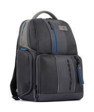 PIQUADRO Rucksack URBAN FAST-CHECK, 15,6-Zoll-PC-Halterung, aus Leder schwarz grigiongr - PC-Rucksäcke - 2