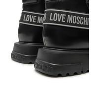 LOVE MOSCHINO SQUARE 40 Beatles-Stiefeletten aus Leder Schwarz - Damenschuhe - 5