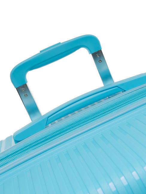 LIGHT POP 1 Großer erweiterbarer Trolley wasserblau - Harte Trolleys