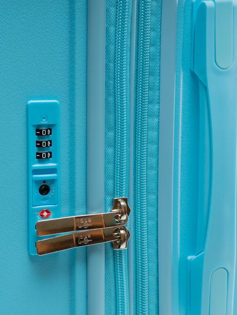 LIGHT POP 1 Großer erweiterbarer Trolley wasserblau - Harte Trolleys