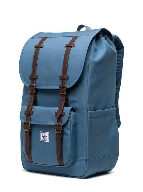 LITTLE AMERICA  Rucksack in Standardgr&ouml;&szlig;e Stahlblau - Rucks&auml;cke f&uuml;r Schule &amp; Freizeit