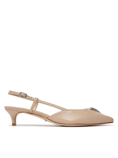 JESSON Slingback-Pumps aus Leder Taupe - Damenschuhe