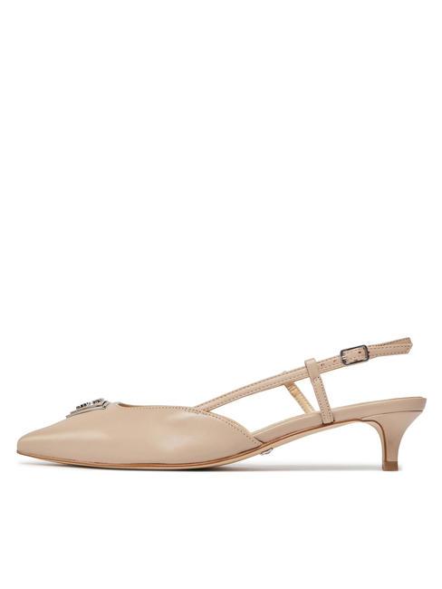JESSON Slingback-Pumps aus Leder Taupe - Damenschuhe