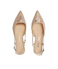GUESS JESSON Slingback-Pumps aus Leder Taupe - Damenschuhe - 4