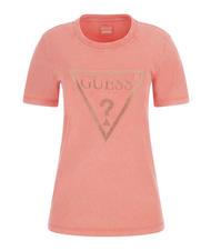 GUESS VINTAGE Baumwoll t-shirt Pfirsichkoralle - T-Shirts und Tops für Damen - 4