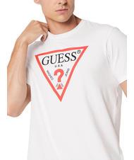 GUESS TRI LOGO Baumwoll t-shirt purweiß - Herren-T-Shirts - 3