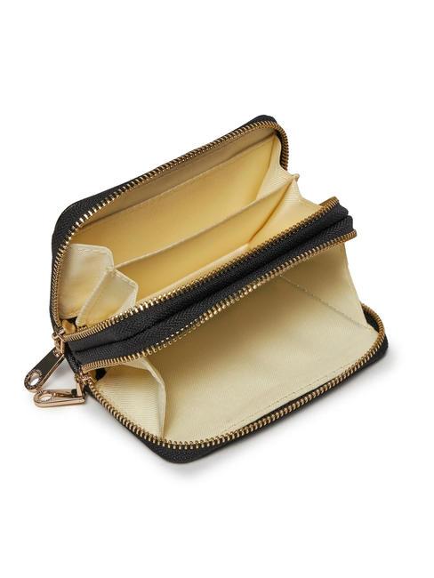 DOUBLE ZIP Geldb&ouml;rse mit Saffiano-Print SCHWARZ - Brieftaschen Damen